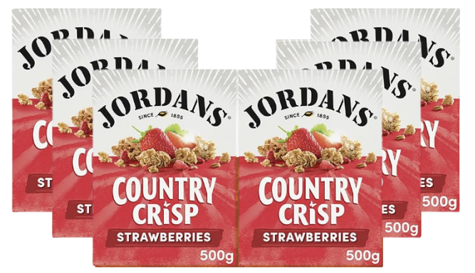  Jordan Country Crisp Strawberries Nut Granola 500G X 6